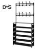 Multi-Layer Shoe Rack Doorway Clothes Hanger High Stability Simple Installation Shoes Shelf Floor-Standing Storage Rack