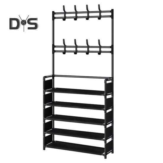 Multi-Layer Shoe Rack Doorway Clothes Hanger High Stability Simple Installation Shoes Shelf Floor-Standing Storage Rack