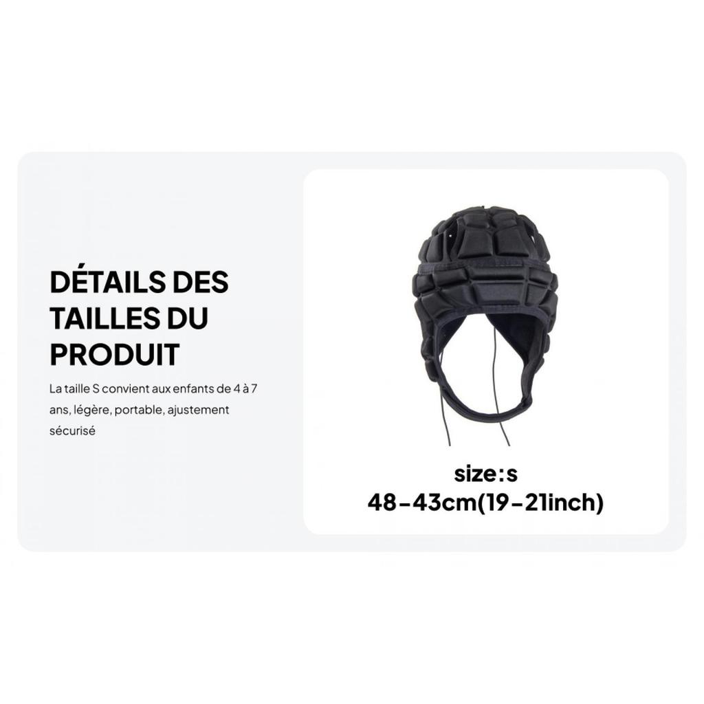 Children's Rugby Helmet, Flag, Football Softly Padded, Soccer Headgear for