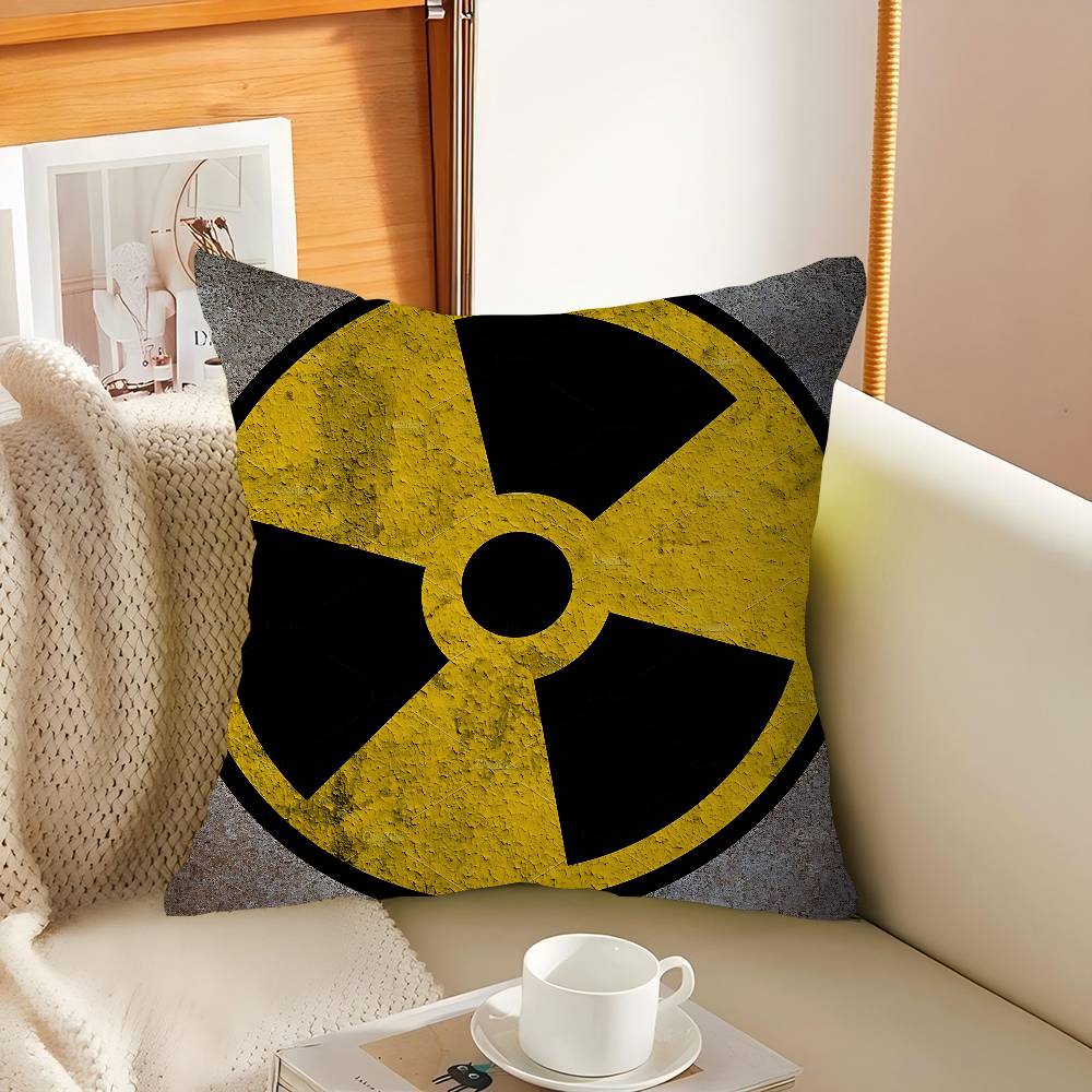 Creative Radiation Logo Personalized Pillow Dust Cover Bedroom Kids Party Decoration Pillowcase Birthday Children Gift