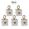 5~50pcs Square Gift Packaging Box with Rope Heart Pattern Kraft Paper Festival Party Gathering Valentine Day Candy Boxes TMZ