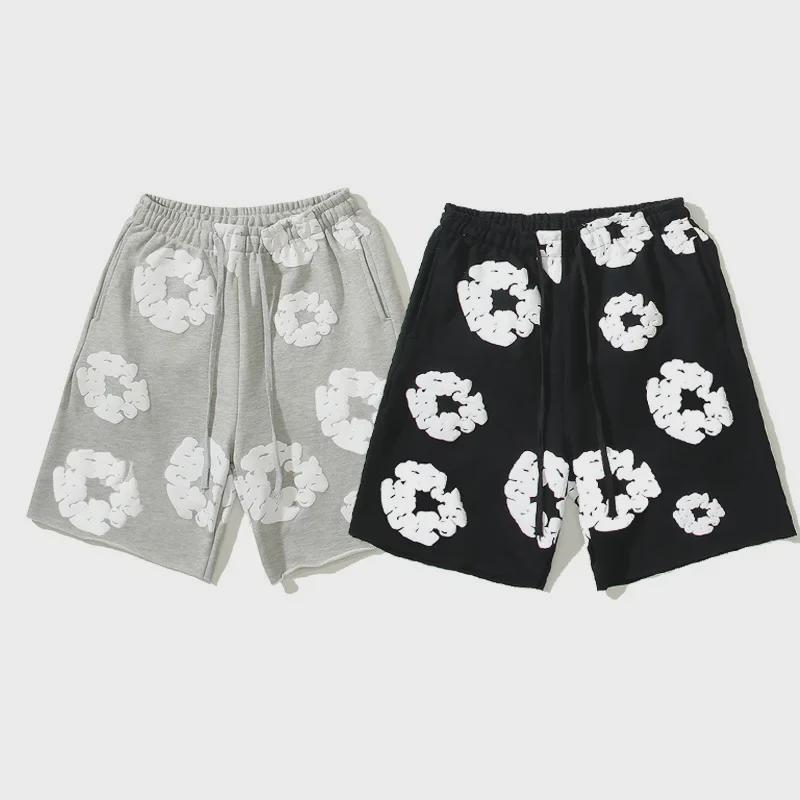

Unisex Kapok Full Print Beach Shorts - Men s Casual Summer Trend L сірий колір