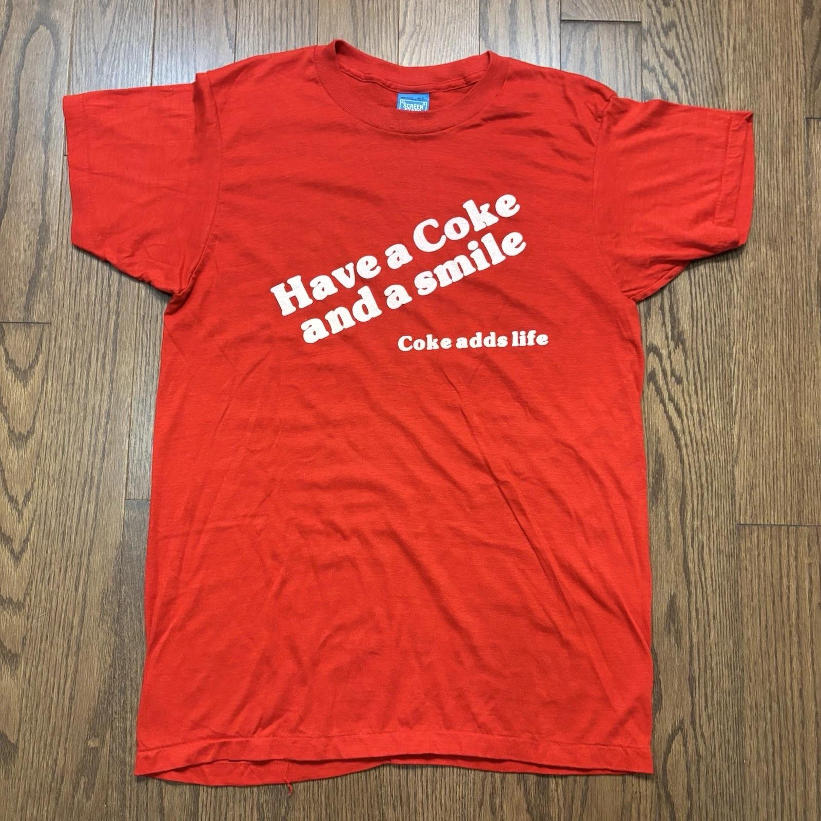 Винтажная футболка Coca Cola 80-х годов Americana США Сделано в США Одинарный шов Мужская L 4XL