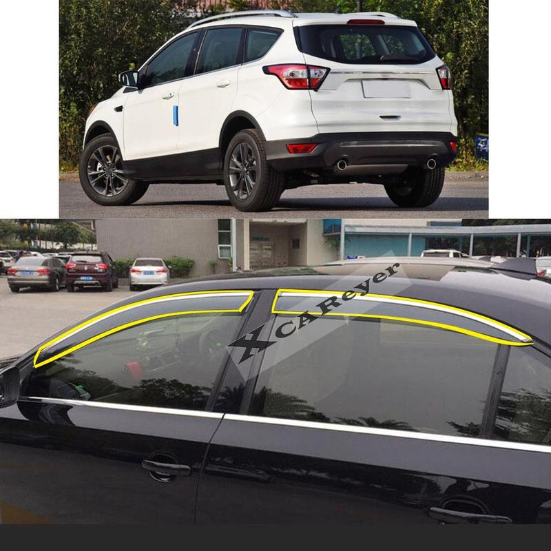 For Ford Kuga Escape 2013-2014 2015 2016 2018 2017    Sticker Plastic Window Glass Wind Visor Rain/Sun Guard Vent