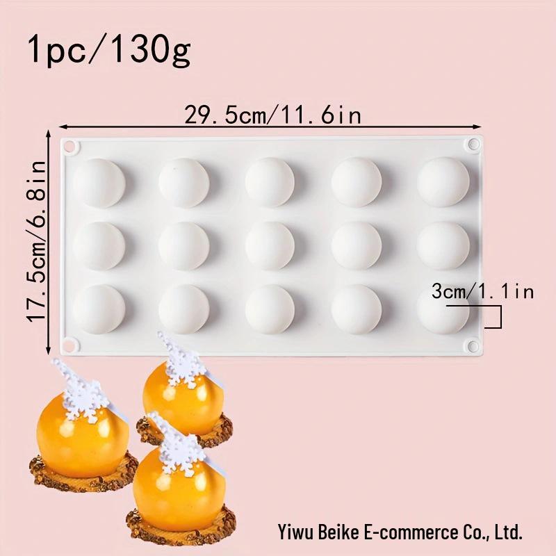 3D Round Silicone Mold for Chocolate, Candy, and Mousse Cakes