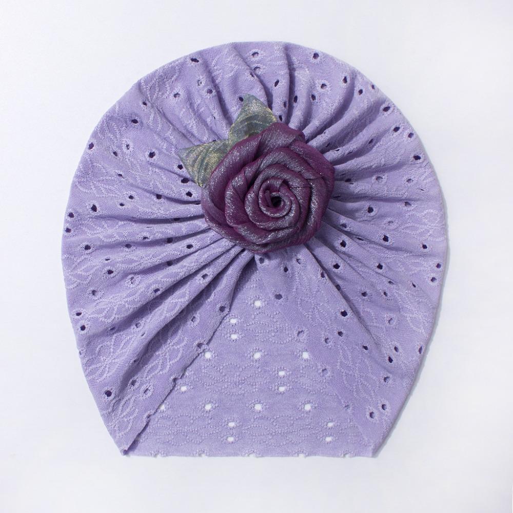 Flower Newborn Baby Girls Turban Hollow Toddler Kid Head Wrap Cute Baby Hat  Hair Accessories