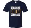 Straight Outta Colorado Gift Travel Rockies T Shirt
