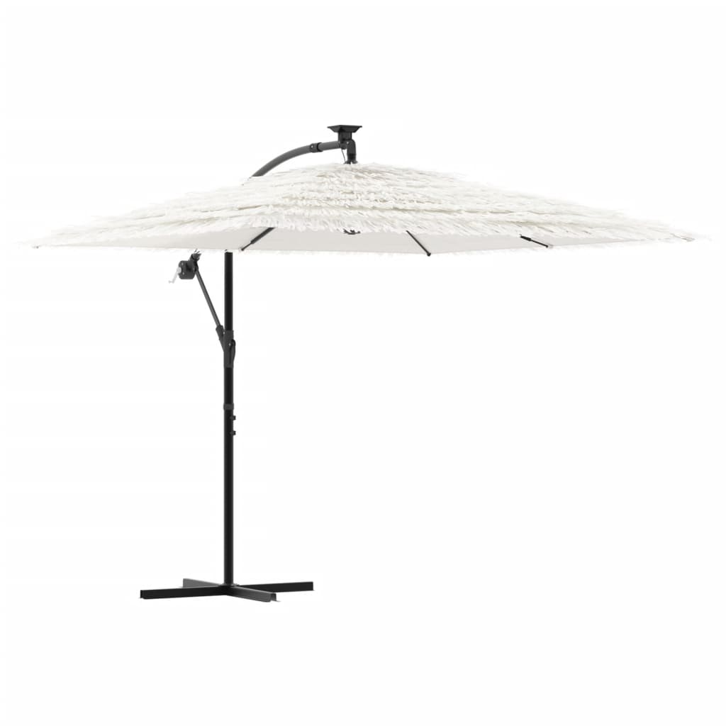 White Sun Umbrella with Steel Pole 246 x 246 x 230 cm