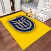 Yellow and Blue Shield Logo Carpet suitable as a non-slip mat for the living room or bedroom sofa
