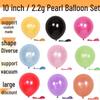 Pearlescent 10" Balloons, 2.2g Thick, Party & Decor Set