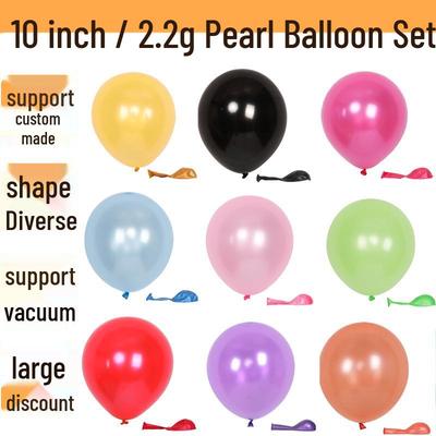 Perlmuttfarbene 10-Zoll-Ballons, 2,2 g dick, Party- & Dekorationsset