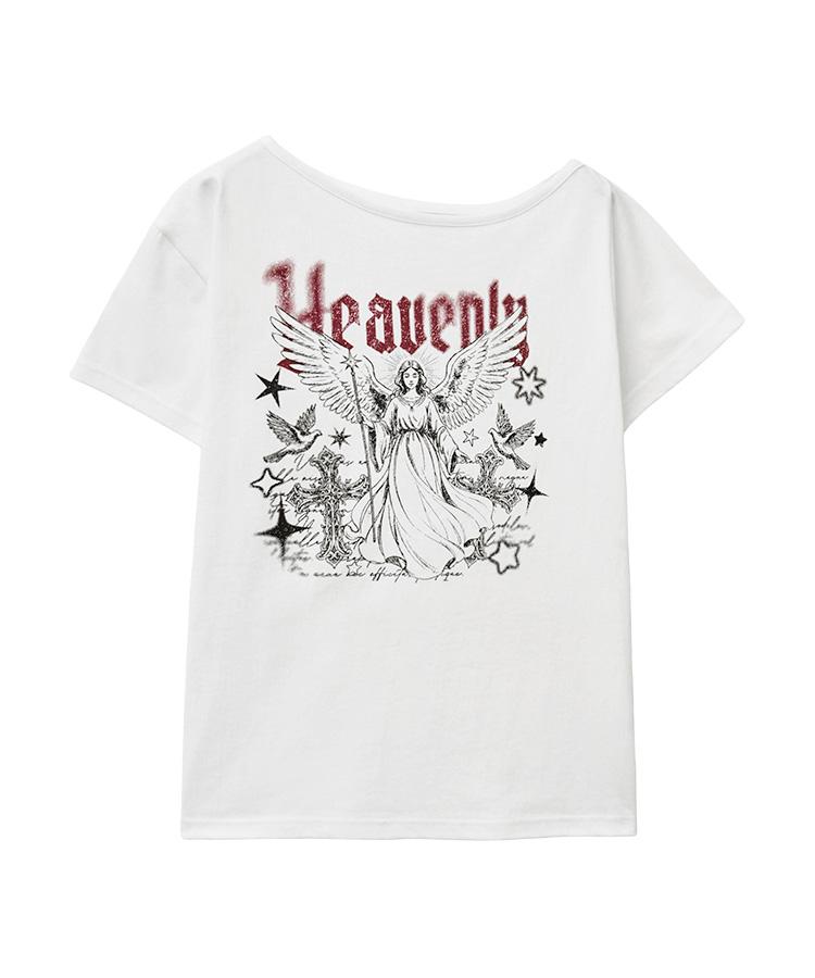 Geuleigaijeukeulleob Heavenly One Shoulder T-Shirt White