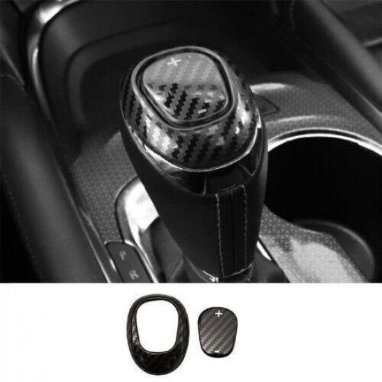For Chevrolet Malibu 2016- Steel Carbon Fiber Console Gear Shift Knob Cover