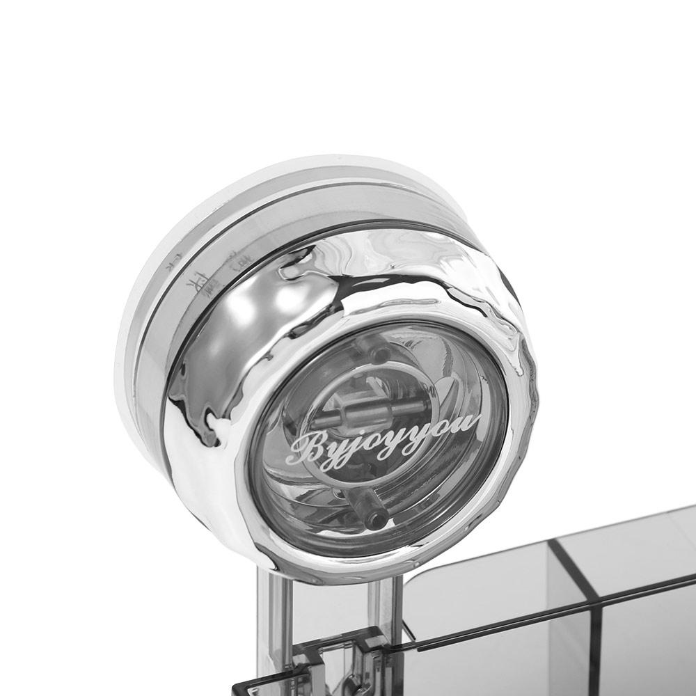 Vattentät Sugkoppsförvaringshylla Avtagbar Transparent Väggmonterad Hylla Ingen Borrning Enkel Installation Badrumsförvaringshållare