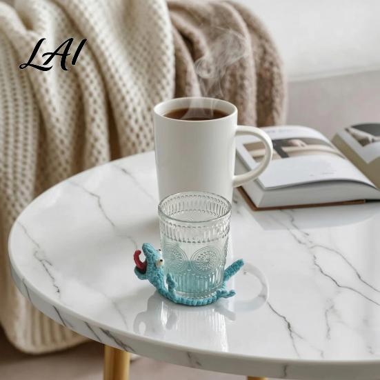 Craft Kit For Beginners Crochet Lizard Coaster Funny Handmade Animal Cup Mat 3D Knitted Colorful Coaster Drink for Desk Cute Heat Resistant