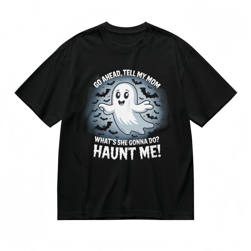 

Women s Trend Fashion Classic T-Shirt Whimsical Phantom Humor Quote Print Tee 4XL