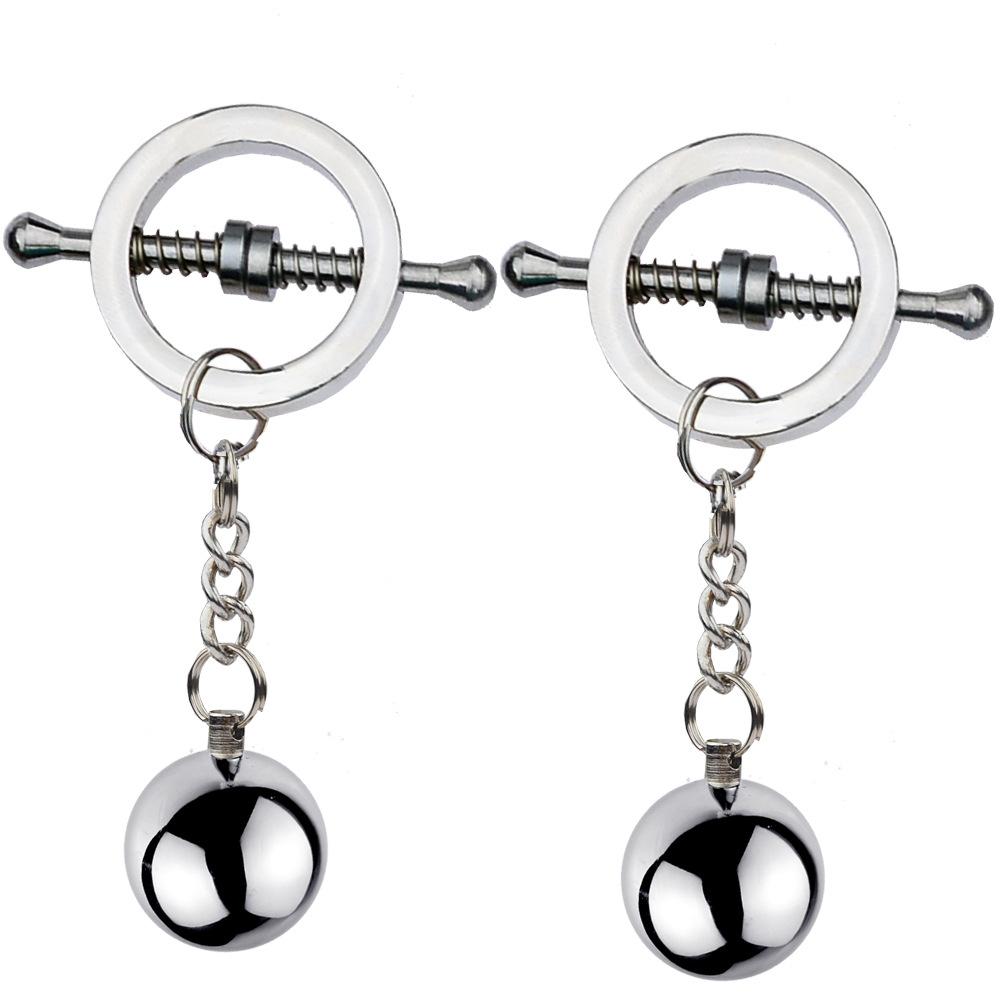 2PCS Metal Adjustable Nipple Clips Labia Clamps Breast Clamps Sexy Toys Boobs Adult Flirt Toys for Couples Valentine's Day Gifts