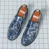 Fashion BRAND LEATHER SHOES BROWN BLACK SLIP ON SNAKE PRINT MEN'S CASUAL SHOES WEDDING OFFICE BANQUET CASUAL LOAFERS MEN