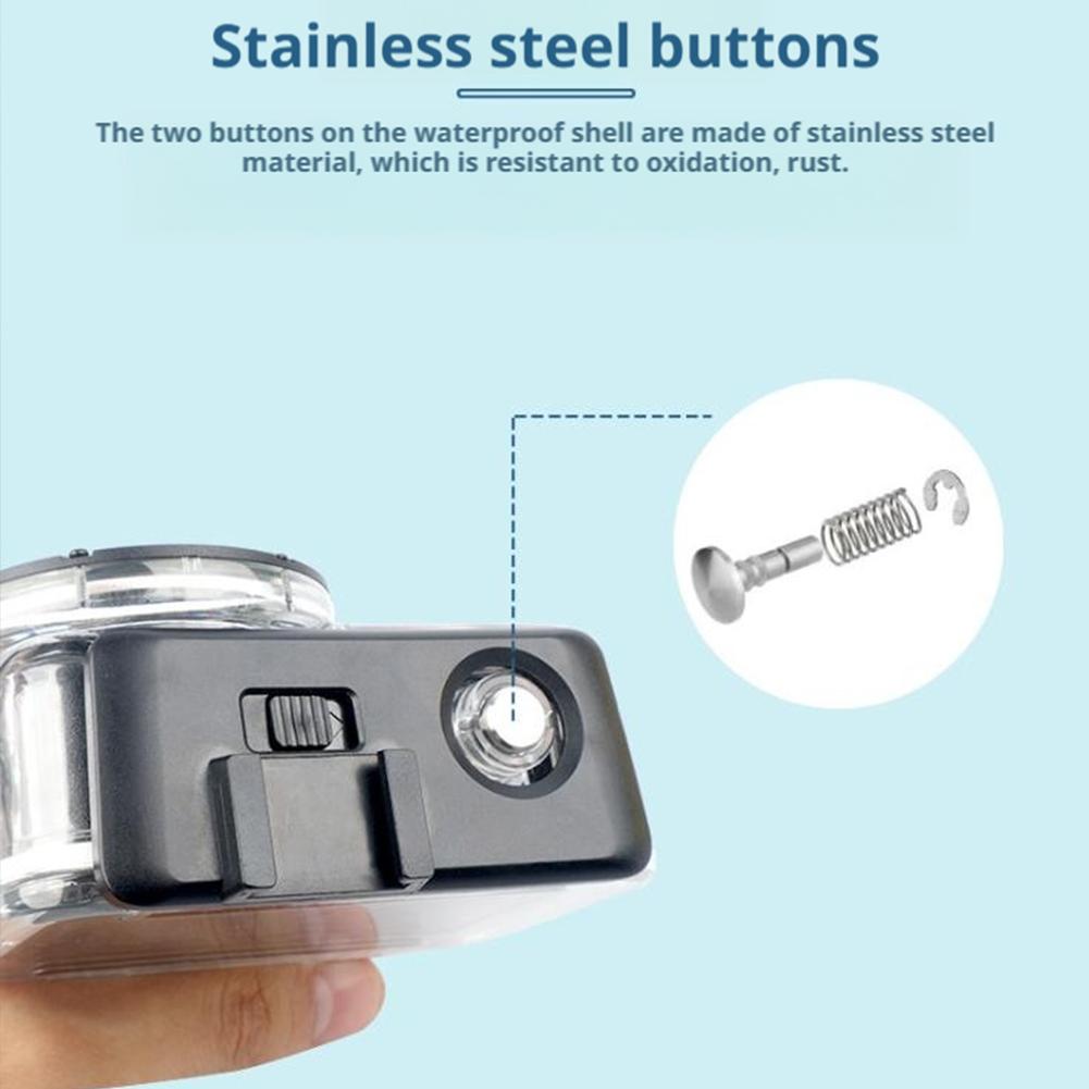 Pour DJI Action 6 Étui de protection étanche et accessoires d'objectif en verre trempé haute définition