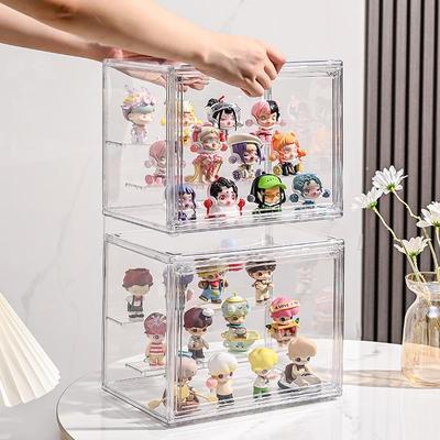 Vetrina Acrilica con Scaffali per Figure Modello, Bambole e Figure Blind Box
