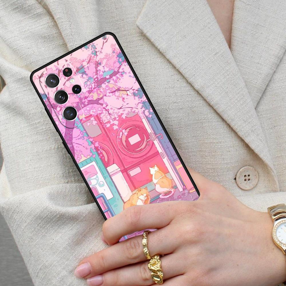 Tokyo Sakura cherry blossom landscape Cell Phone Case for Samsung Galaxy S26 Ultra S25 S24 S23 S22 S21 S20 Note10 Cover