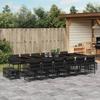 VidaXL 17-piece Garden Dining Set with Cushions, Table and Folding Back Chairs, Outdoor Patio Furniture 3211543