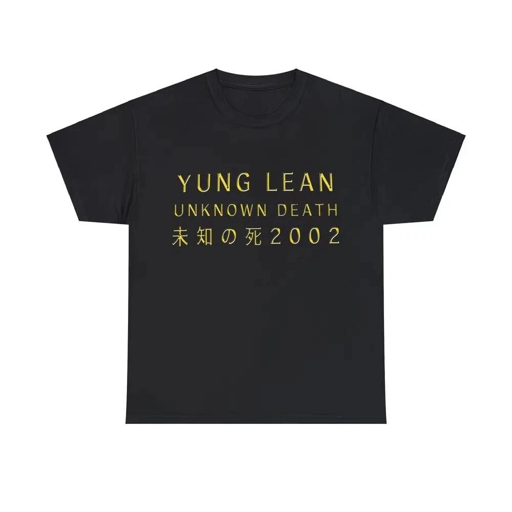 

2002 Album Tour Merch Tee Yung Lean Unknown Death Music Hip Hop Trendy TShirt Men Women Summer T Shirt Clothing Streetwear Tops S