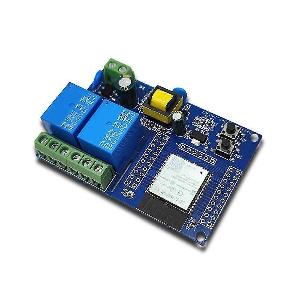 ESP32 Dual Relay WiFi & Bluetooth Development Board with AC 220V Power Supply - Universal Compatibility