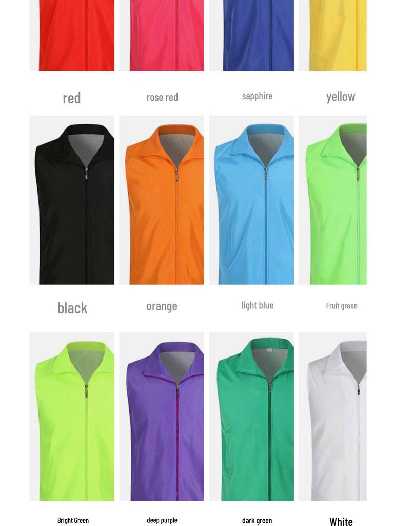 Custom Red Volunteer Vest with Logo for Events and Activities