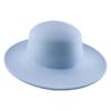 Autumn And Winter Wool New Big Brim Thickened Top Hat Felt British Retro Solid Color Light Board Flat Top Hat For Men And Women