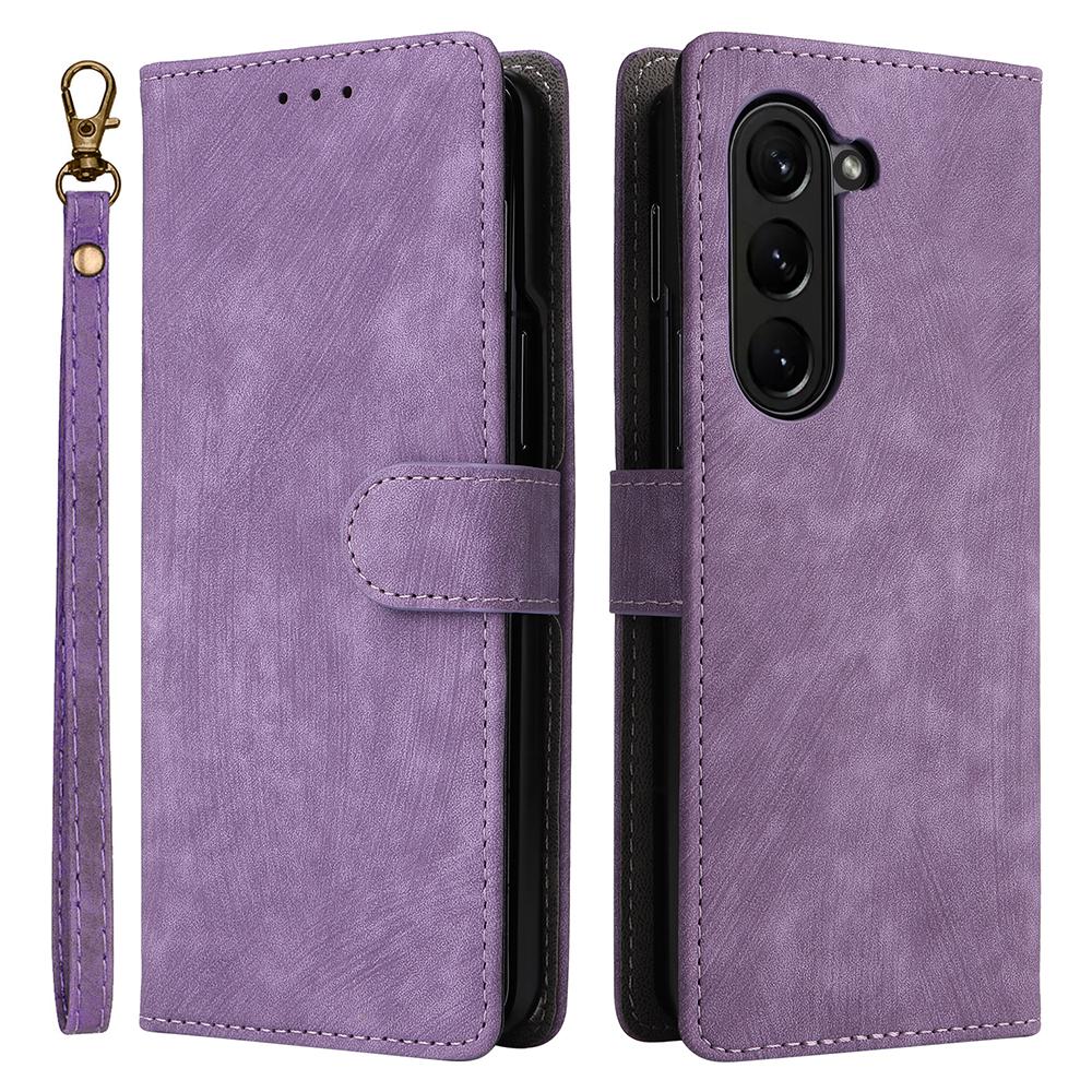 For Samsung Galaxy Z Fold6 5G Case RFID Blocking Leather Phone Cover Viewing Stand