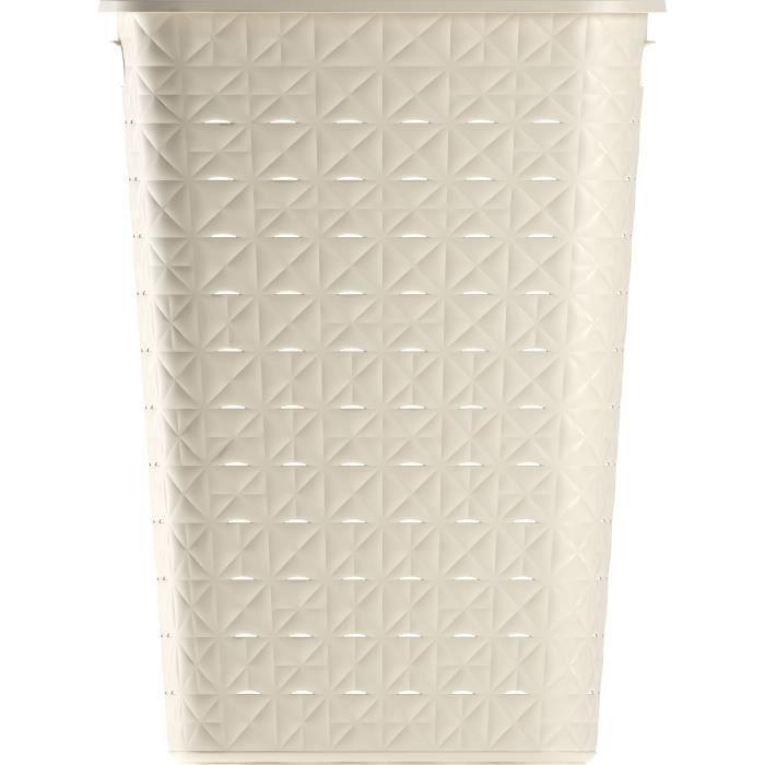 Coffre à linge - Curver - Softex - 56 L - Beige