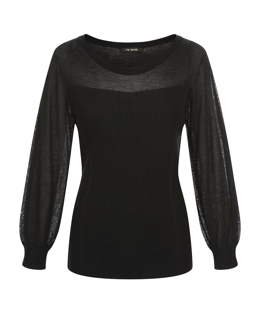 MESENSE V-Neck See-Through Knit_Mb54Knmd03Z