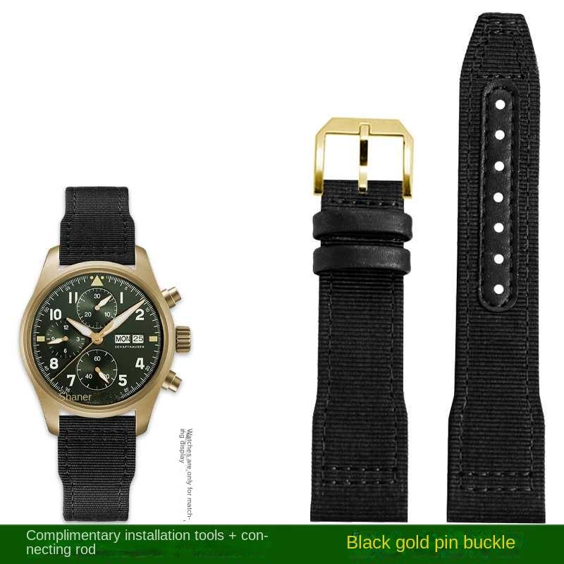 Bracelet de montre en nylon 20 mm 21 mm 22 mm pour IWC Universal Pilot Mark 18 Spitfire Fighter Série Portugal Bracelet de montre en toile