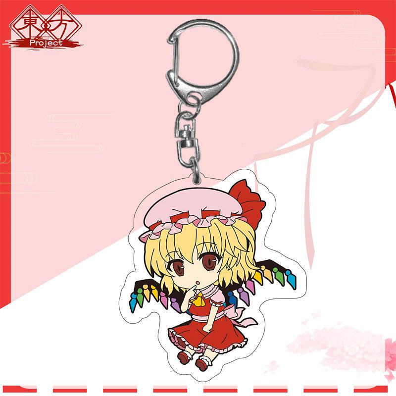 

Touhou Project Shrine Maiden Acrylic Keychain Lovely Bag Charms Pendant Chaveiro Divertidamente Cute Souvenir Creative Fan Gift 6 cm