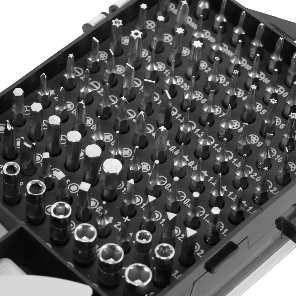 STEELMIGHT Precision Screwdriver Repair Tool Compatible with and Specialty for and Watches Set, 138-Piece Multi-Function Kit, Torx, Flathead,