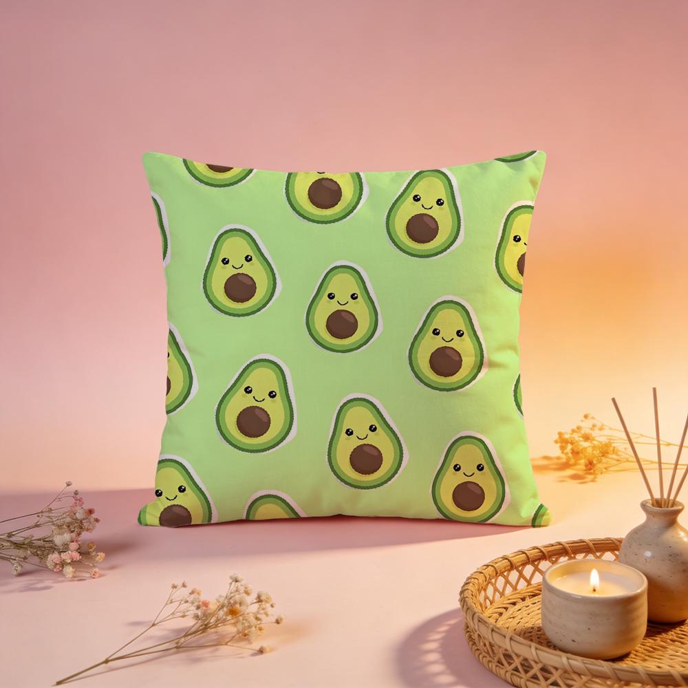 Fresh Minimal Avocado Print Cushion Cover Comfortable Durable Pillow Cover MultiScene for Home Office Car Sofa