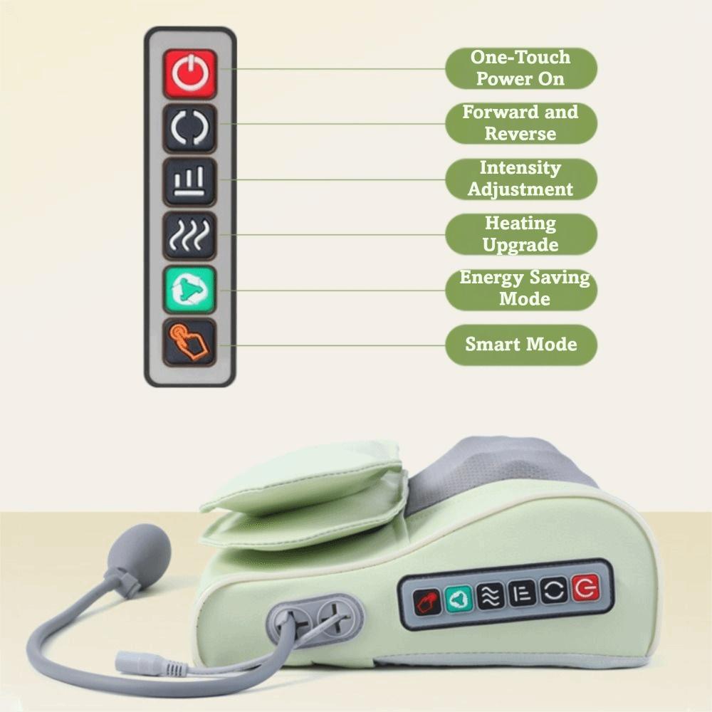 Built-in Heat Neck Massage Pillow Deep Tissue Full Body Massager Neck Shoulder Waist