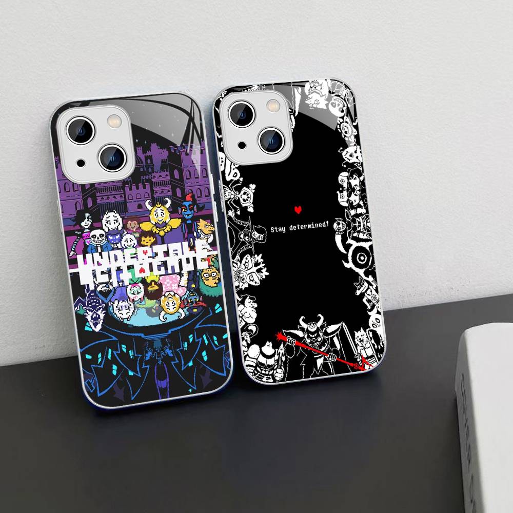 U-Undertale Game Tempered Glass For Iphone 14 13 12 11 Pro Mini XS MAX 14Plus X XS XR Cover