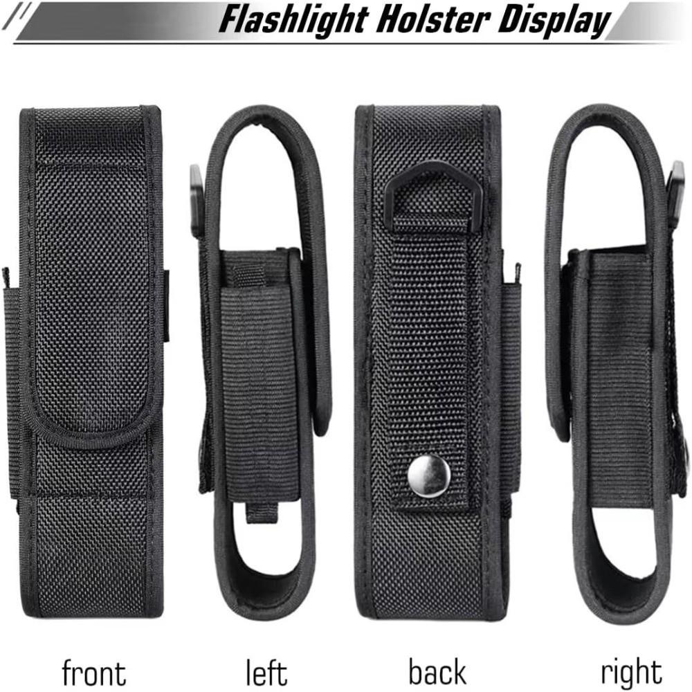 Nylon LED Torch Pouch Hook and Loop Closure Nylon Torch Cover Camping Accessories