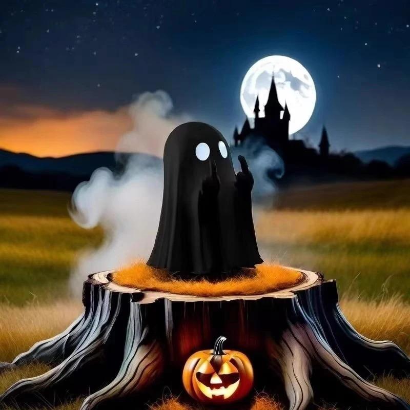 Creepy-Cute Mini Ghost Statues for Spooky Shelf Decor And Cozy Coffee Table Aesthetic Small Ghost Figurines for Halloween