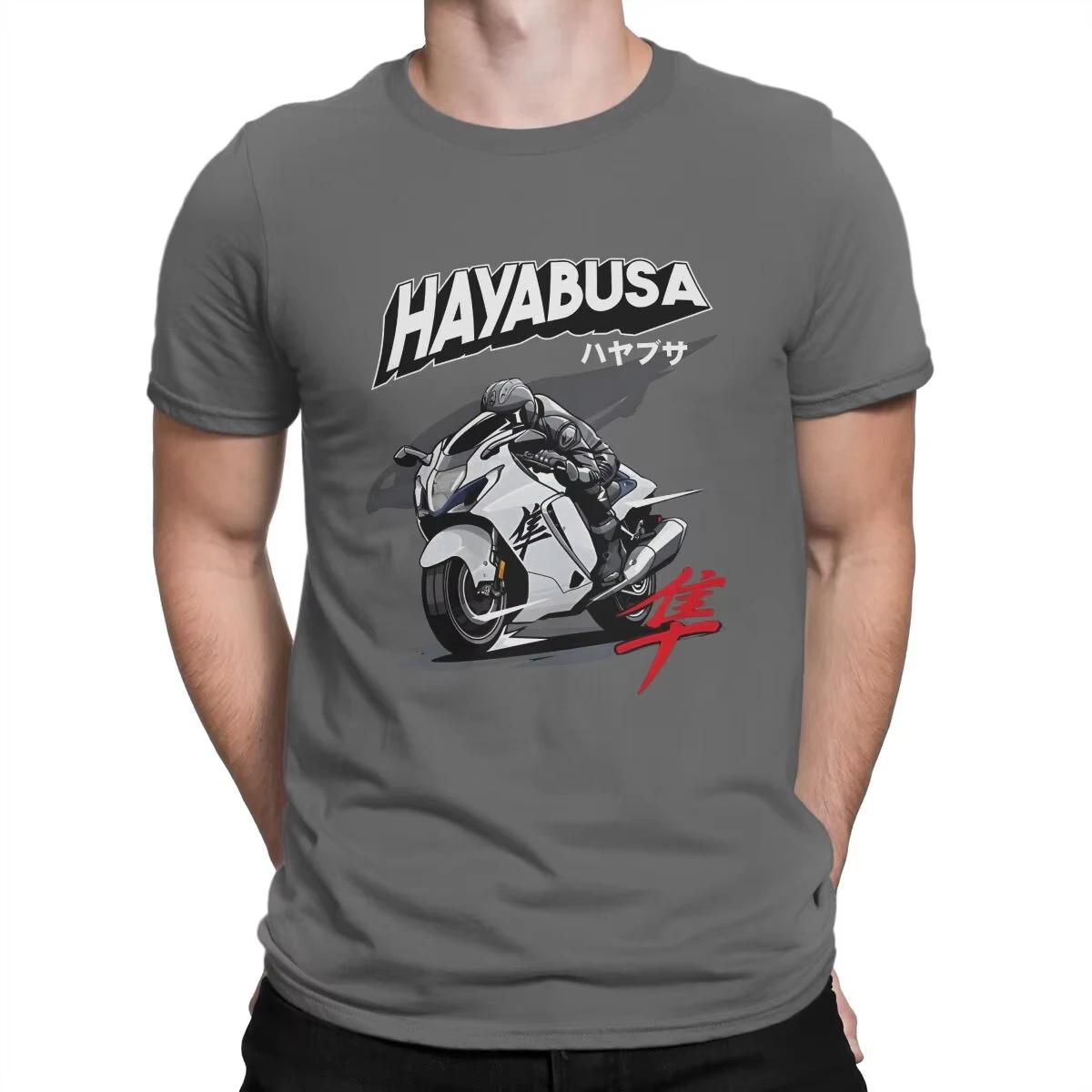 

Крута чоловіча футболка Hayabusa Vintage Tees з коротким рукавом та круглим вирізом, бавовняна футболка з коротким рукавом, мотоциклетна футболка, футболки оверсайз L