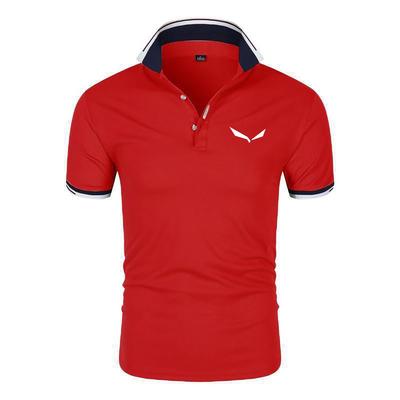 Tamanho Asiático Camisa Polo de Manga Curta Estampada para Moda Street Esportiva Masculina Camiseta Homem Casual