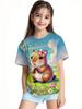 Children's Clothing Cute Capibara Girl Clothes Short Sleeve Tees Loose Pullover Boy Child T-Shirt Casual T-Shirts for Children