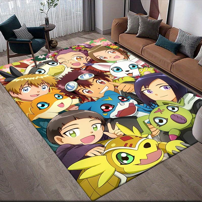 Digimon Classic Series Collection Area Rug, Digimon Fan Soft Carpet, Perfect Gift.chl