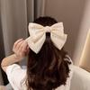 Large Bow Clip for Back of Head, Nature Style Hair Clip with Ribbon, Japanese INSPIRIED Side Clip, Fairy Hair Accessories for Women