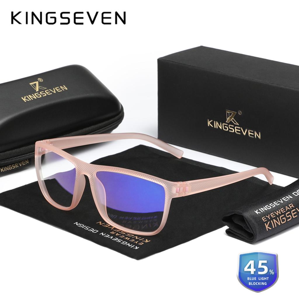 Kingseven Brand Fashion Anti-Blue Light Glasses Transparent Lens Men/Women Computer Blue Ray Blocking Eyewear Optical Eyeglasses