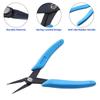 Needle Nose Pliers 5.7'' High Carbon Steel Tweezer Nose Pliers with Smooth Jaws Comfort Grip Handles for Jewelry Making