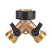 Brass Water Tap Adapter 2 Way Y Shape 3 4 Hose Connector for Garden Irrigation