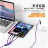 SIQIWO Multi USB C Cable Fast Charging [1.2M/2 Pack] QC 3.0 (3A) USB C Splitter Cable 4 in 1 Char...
